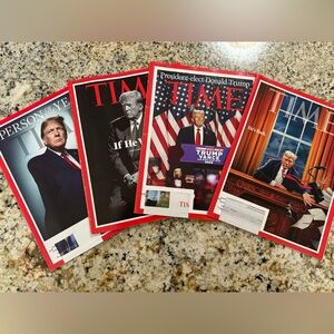 Time Trump Magazines Lot of 4 2024 & 2025 🇺🇸